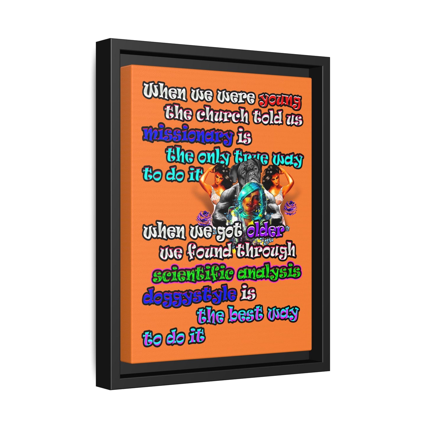 doggystyle - framed canvas art (crusta)