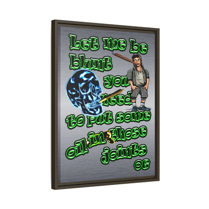 og - framed canvas art (brushed nickel)