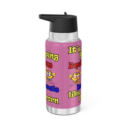popping like popcorn - Gator Tumbler, 32oz (light pink)