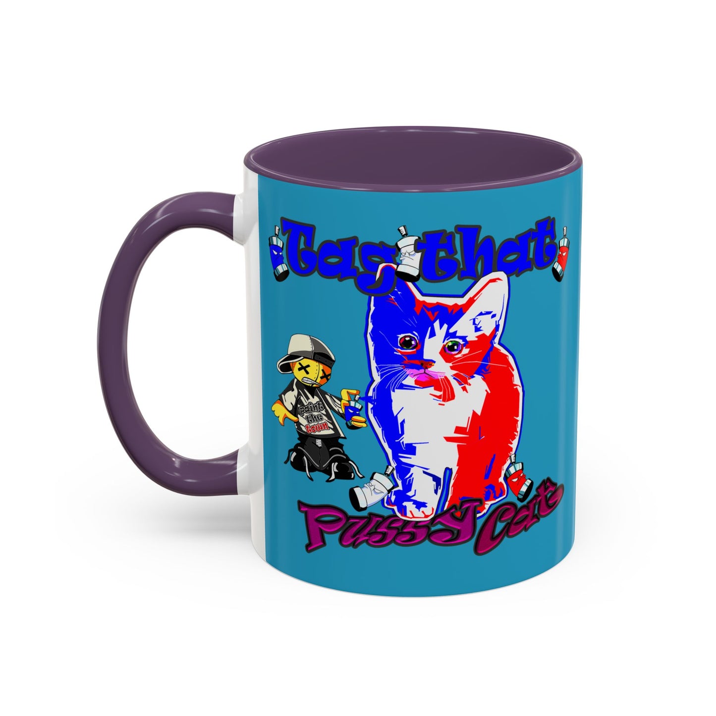 tag that - Accent Mug (turquoise)