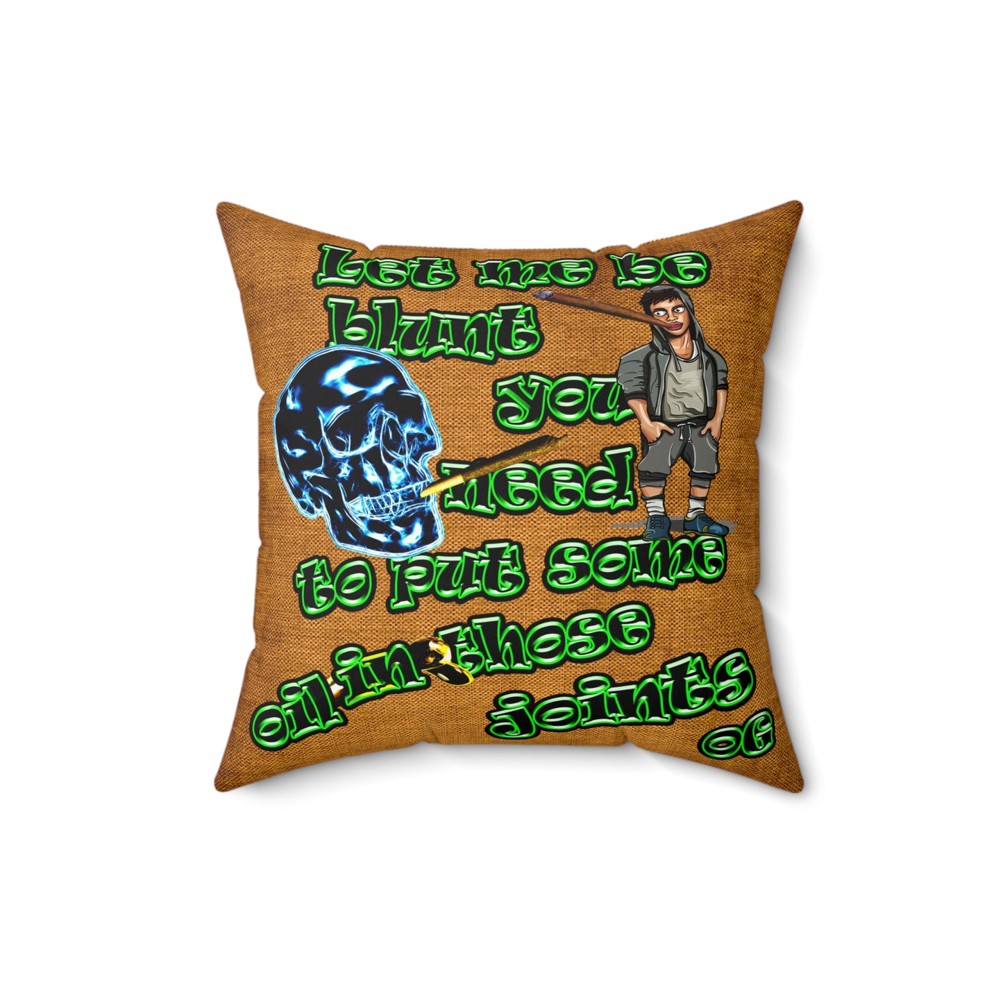 og - Faux Suede Square Pillow - (dichromatic brown papyrus)