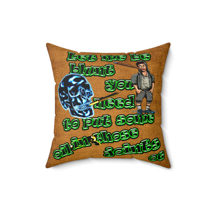 og - Faux Suede Square Pillow - (dichromatic brown papyrus)