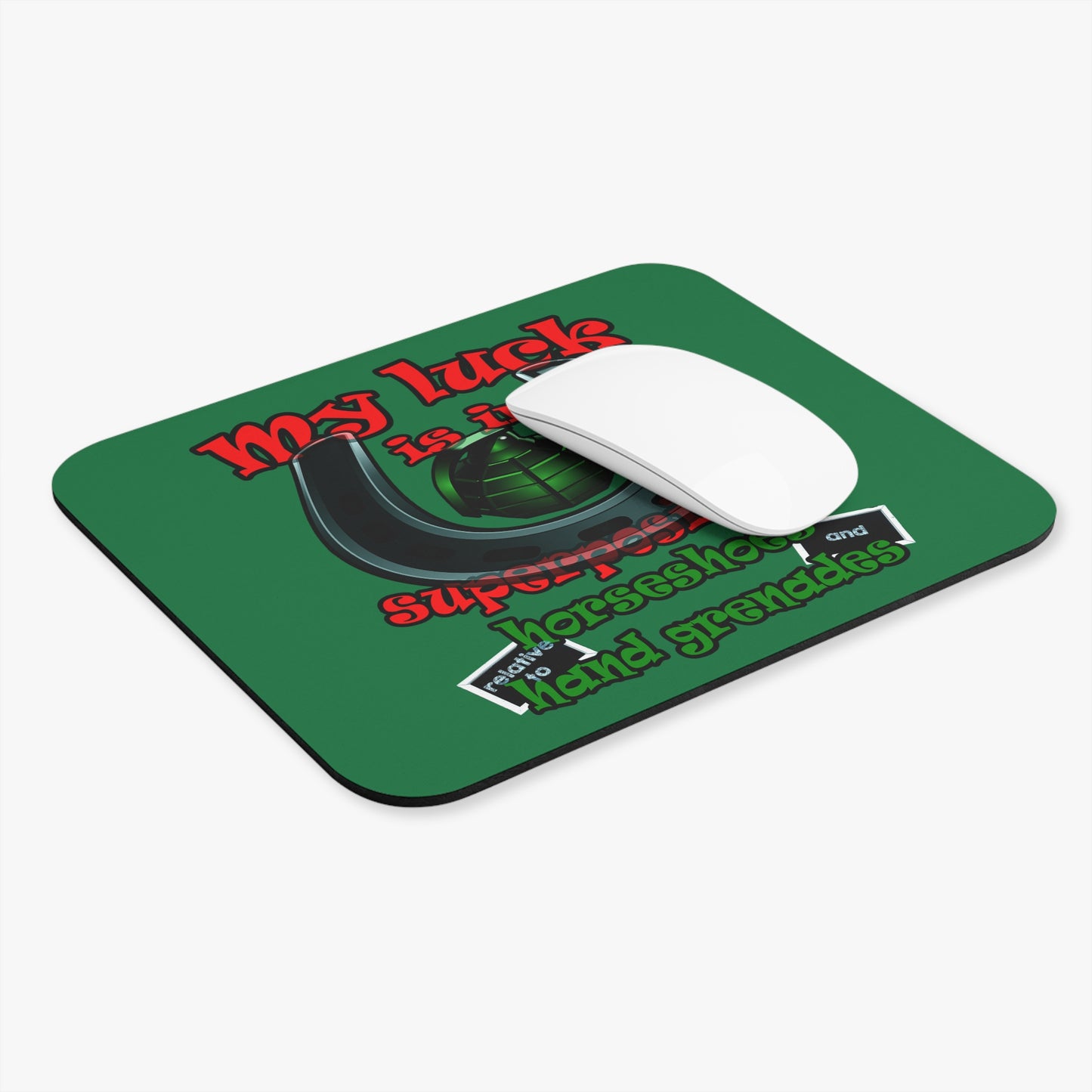 my luck - Mouse Pad (Rectangle) (dark green)