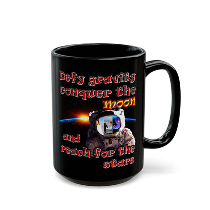 defy conquer reach - Black Mug (black)
