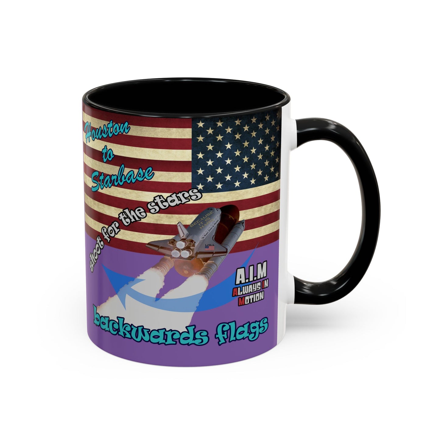 shoot for the stars - Accent Mug (light purple)