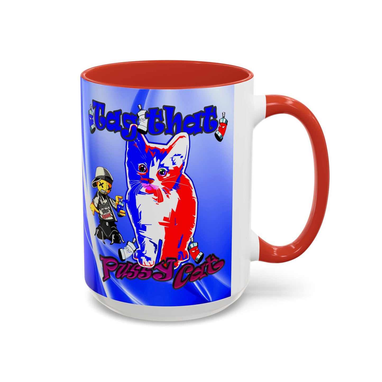 tag that - Accent Mug (blue-white wave)
