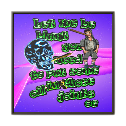 og - framed canvas art (purple-pink wave)
