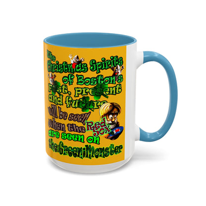 christmas spirits of boston - Accent Mug (yellow)