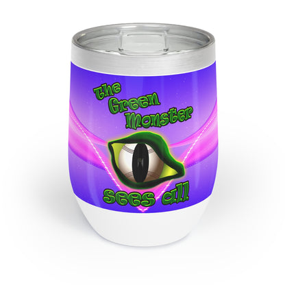 green monster - Chill Wine Tumbler (purple-pink wave)