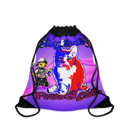 tag that - Drawstring Bag (purple-pink wave)