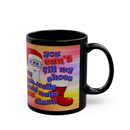 santa's shoes - Black Mug (color blur)