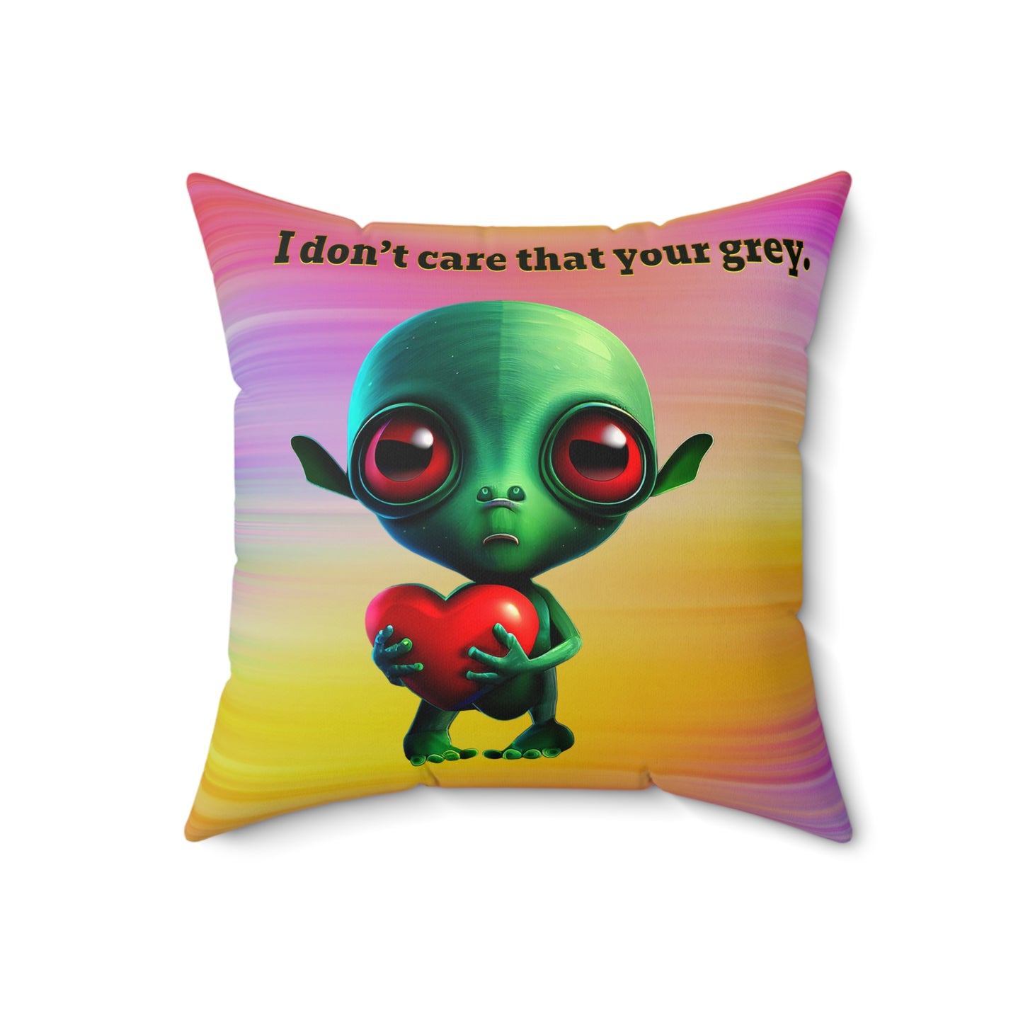 I don't care that your grey - Faux Suede Square Pillow - (color blur)