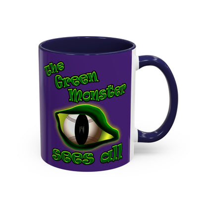 green monster - Accent Mug (purple)