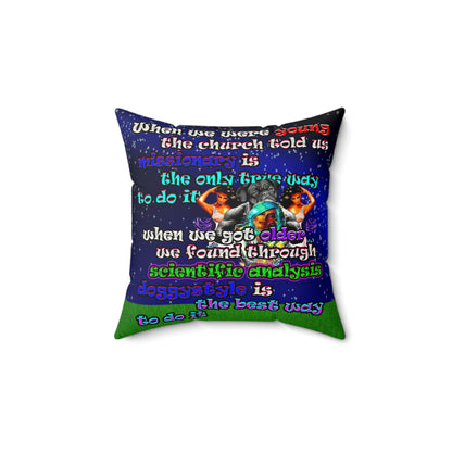 doggystyle - Faux Suede Square Pillow - ('snoops' background)
