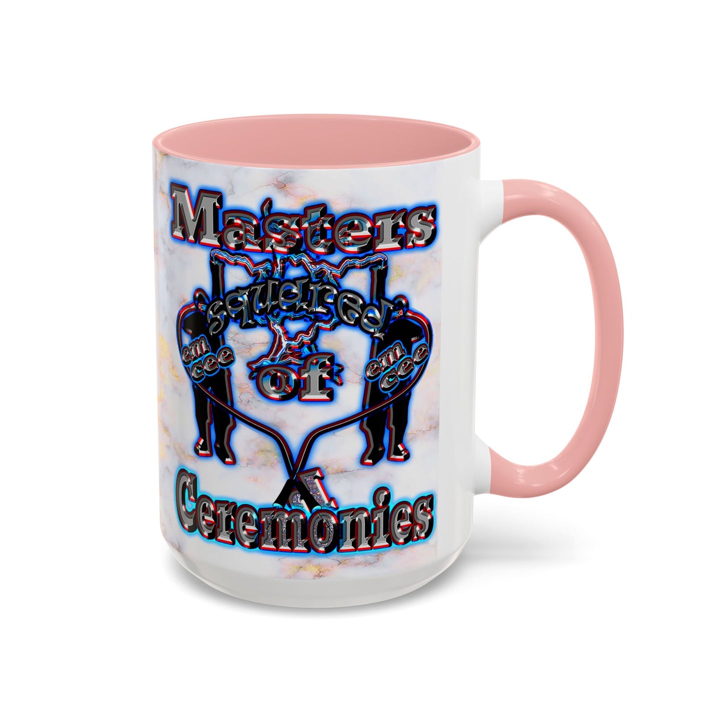 em cee squared - Accent Mug (white marble)
