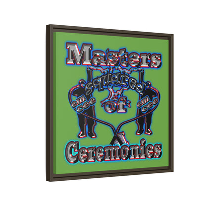 em cee squared - framed canvas art (green)