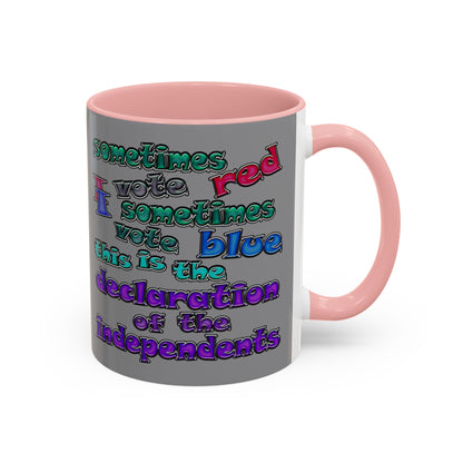declaration of the independents - Accent Mug (grey)