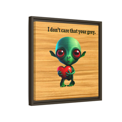I don't care that your grey - framed canvas art (butterscotch wood finish)
