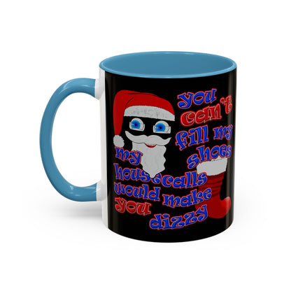 santa's shoes - Accent Mug (black)