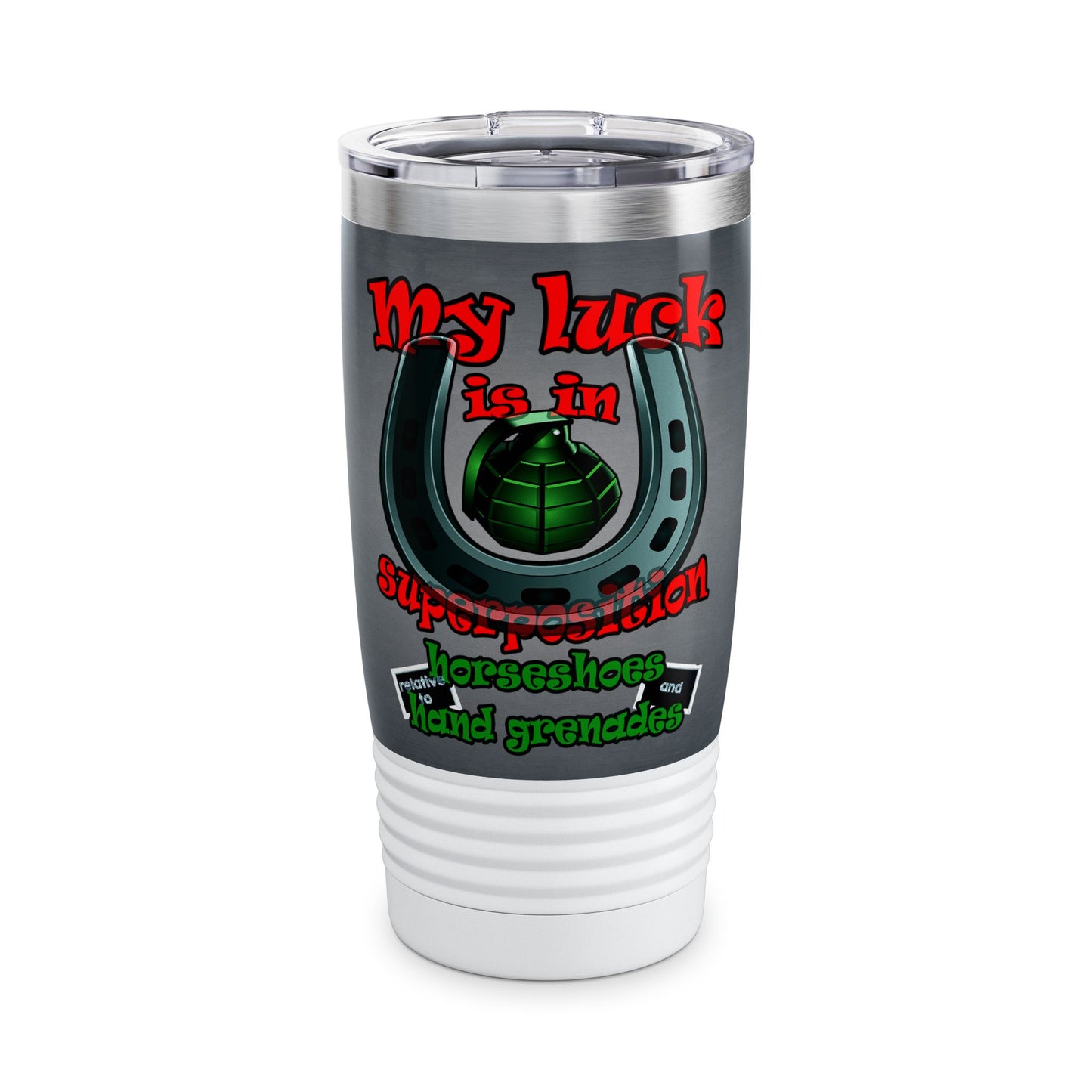 my luck - Ringneck Tumbler, 20oz (grey-light grey)