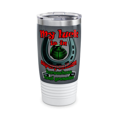 my luck - Ringneck Tumbler, 20oz (grey-light grey)