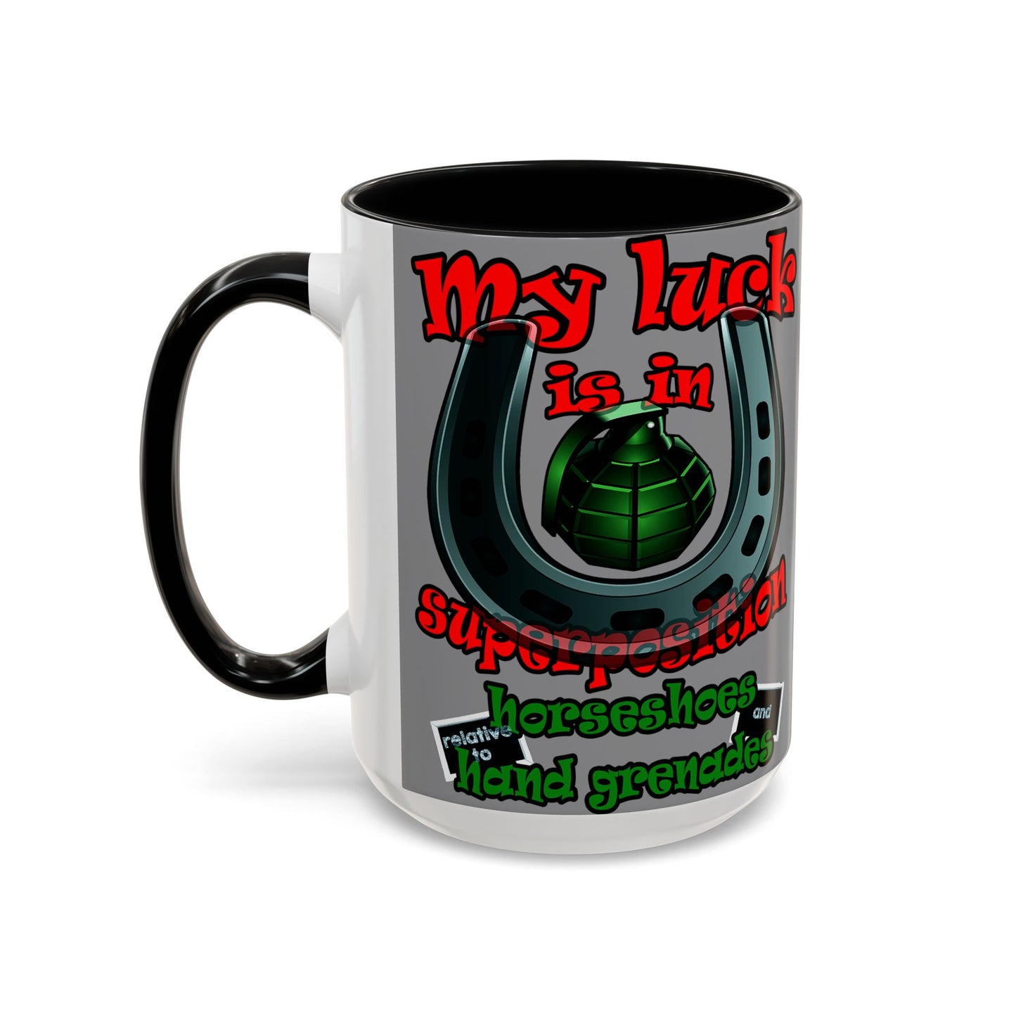 my luck - Accent Mug (grey)