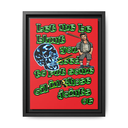 og - framed canvas art (red)