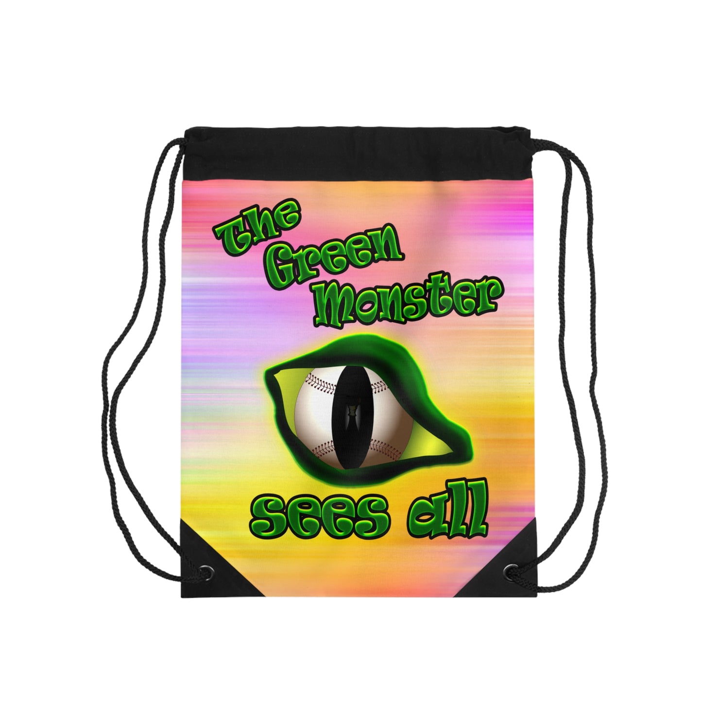 green monster - Drawstring Bag (color blur)