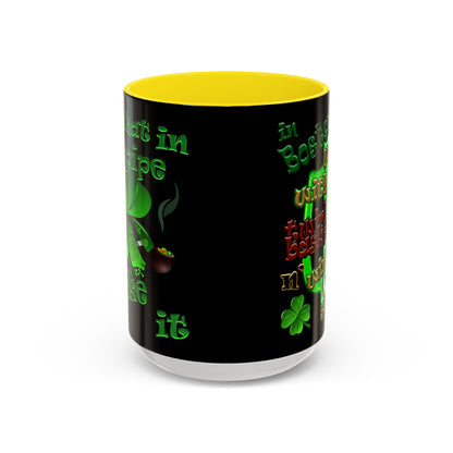 celtics logo - Accent Mug (black)