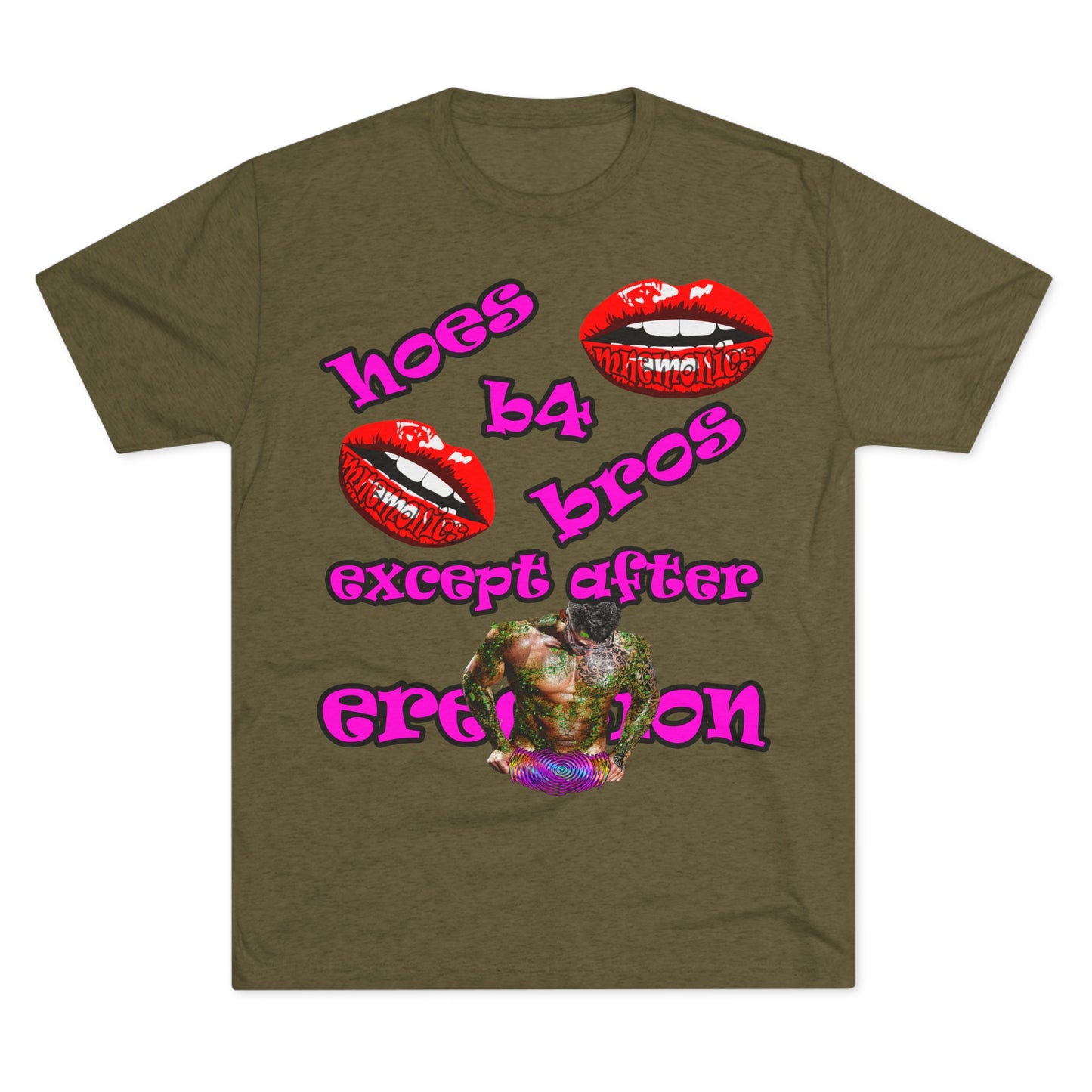 hoes b4 bros - Unisex Tri-Blend Crew Tee
