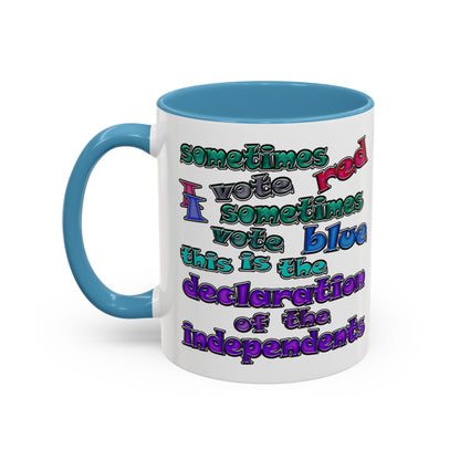 declaration of the independents - Accent Mug (white)