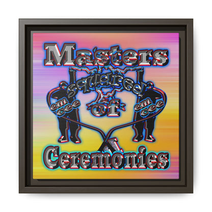 em cee squared - framed canvas art (color blur)