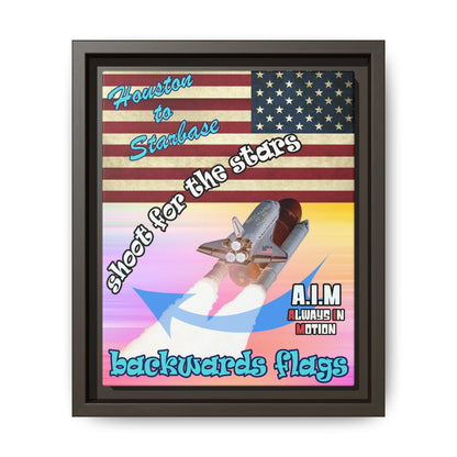 shoot for the stars - framed canvas art (color blur)