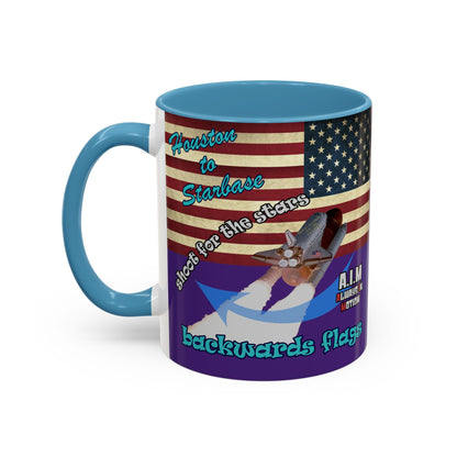 shoot for the stars - Accent Mug (purple)