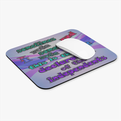 declaration of the independents - Mouse Pad (Rectangle) (light blue-pink wave)