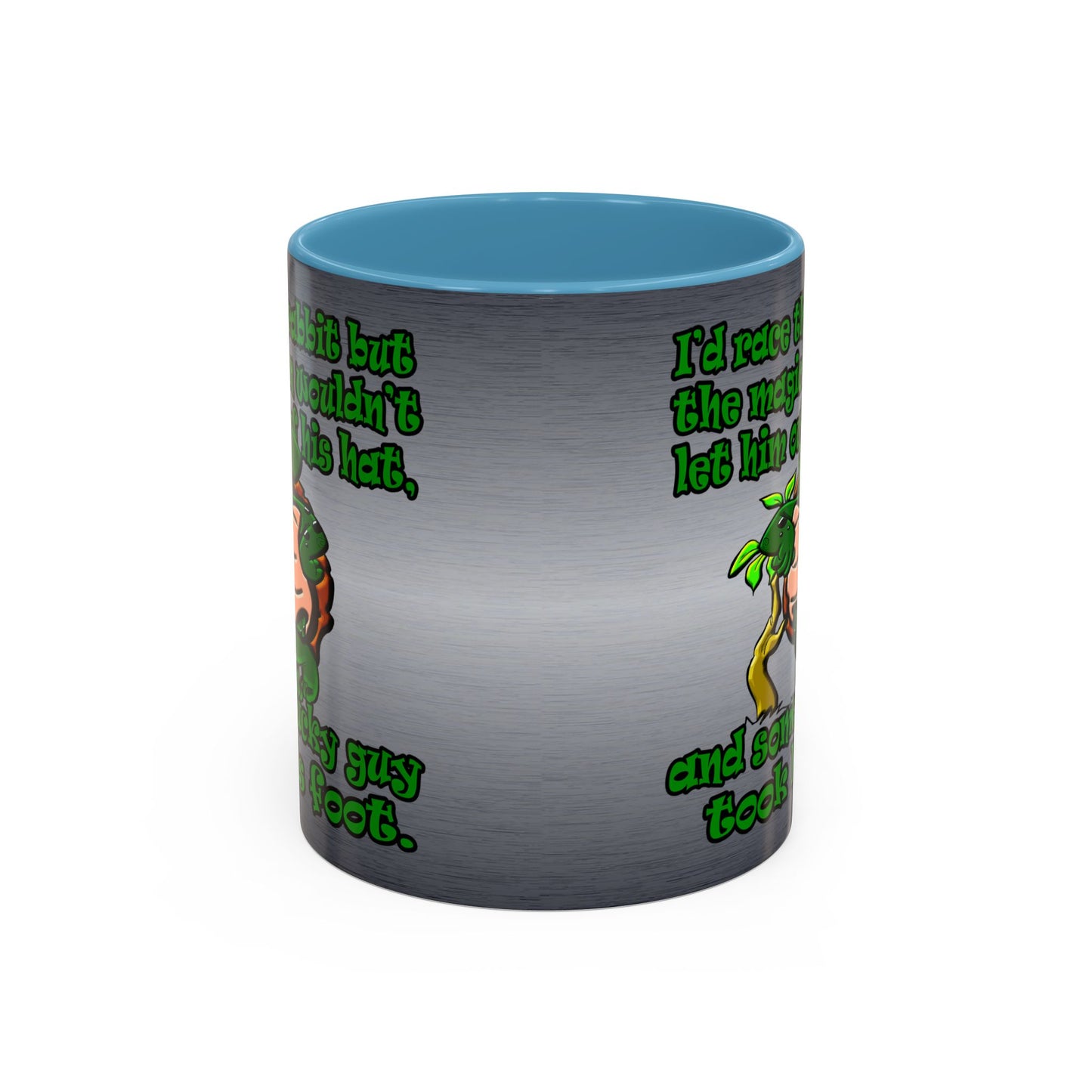 turtle race - Accent Mug (brushed nickel)
