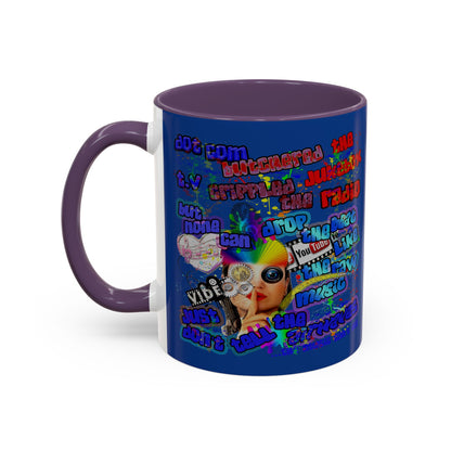 drop the beat - Accent Mug (dark blue)