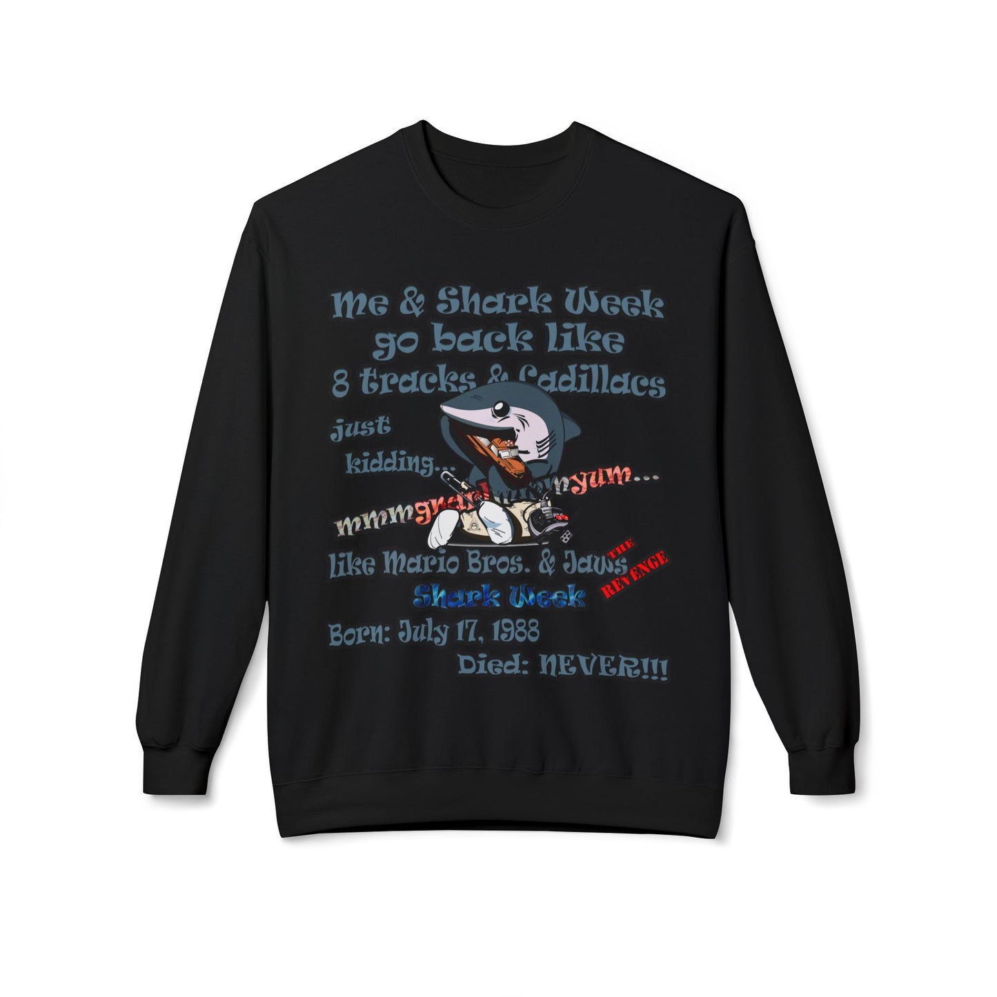 shark week - Unisex Midweight Softstyle Fleece Crewneck Sweatshirt