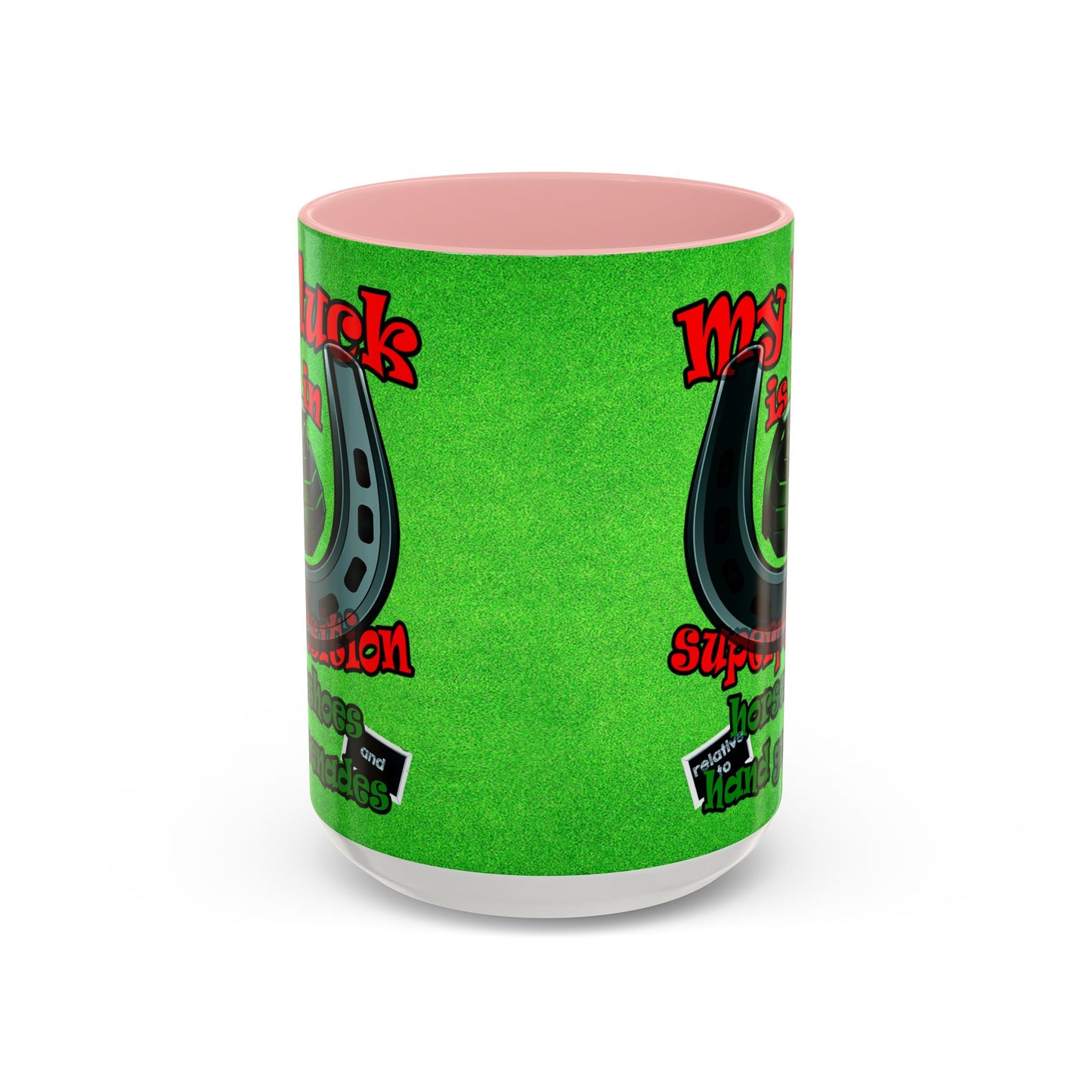 my luck - Accent Mug (green turf)