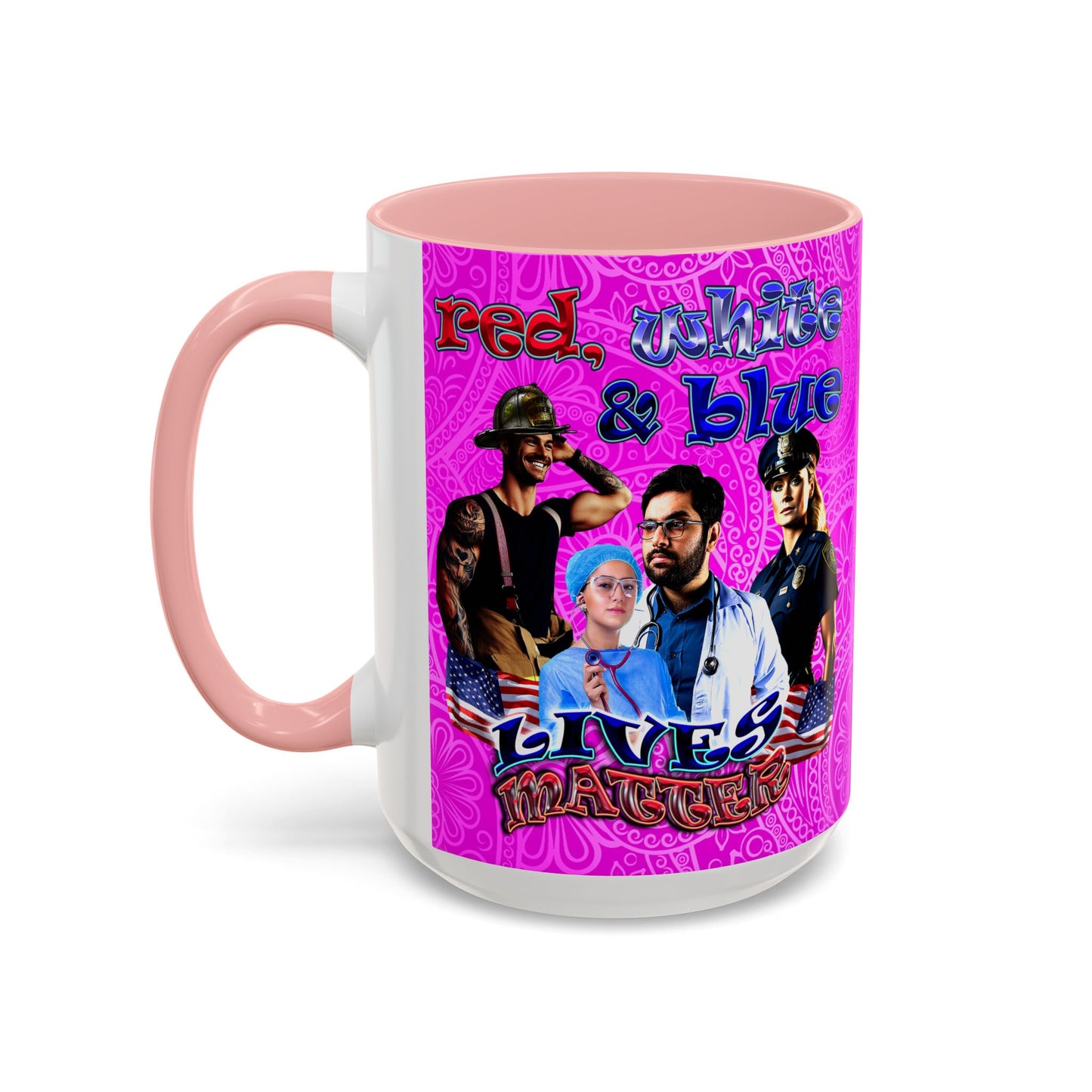rw&b lives matter - Accent Mug (pink swirl)