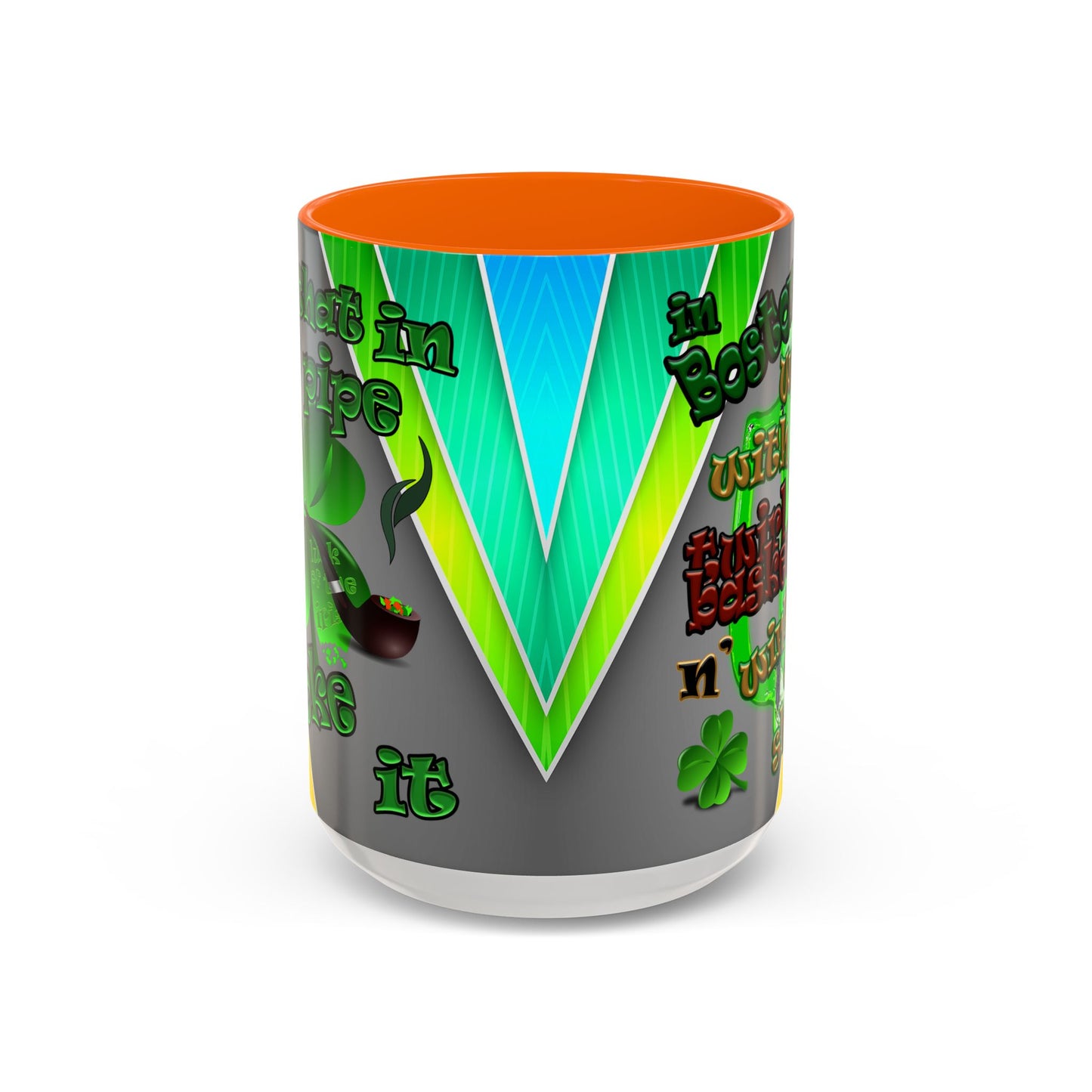 celtics logo - Accent Mug (rainbow split)