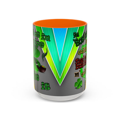 celtics logo - Accent Mug (rainbow split)