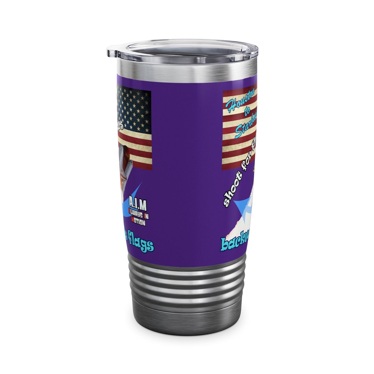 shoot for the stars - Ringneck Tumbler, 20oz (purple)