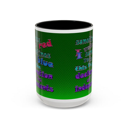 declaration of the independents - Accent Mug (logo green)