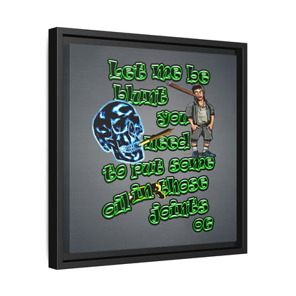 og - framed canvas art (grey-light grey)
