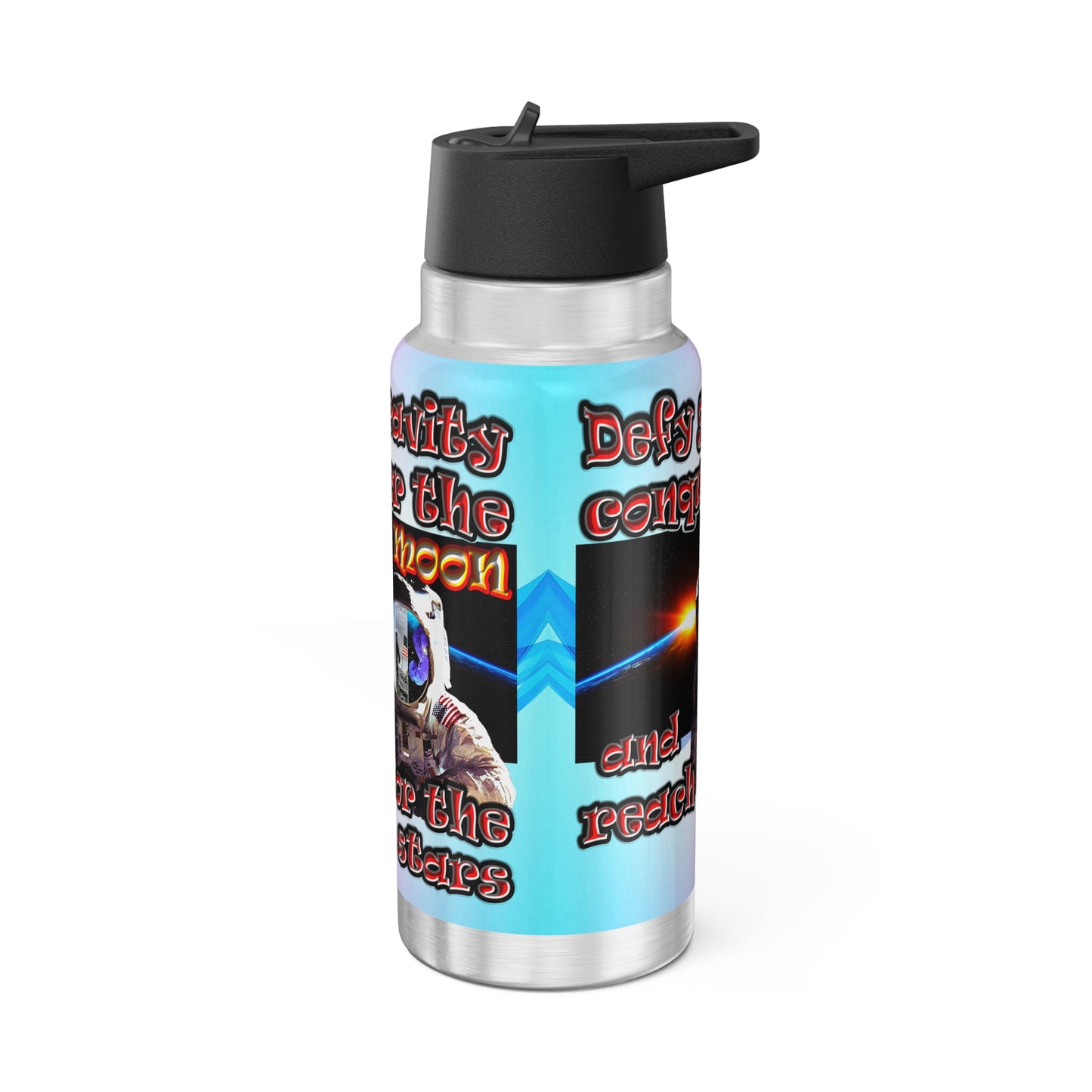 defy conquer reach - Gator Tumbler, 32oz  (light blue-pink wave)