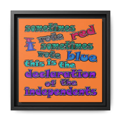 declaration of the independents - framed canvas art (crusta)