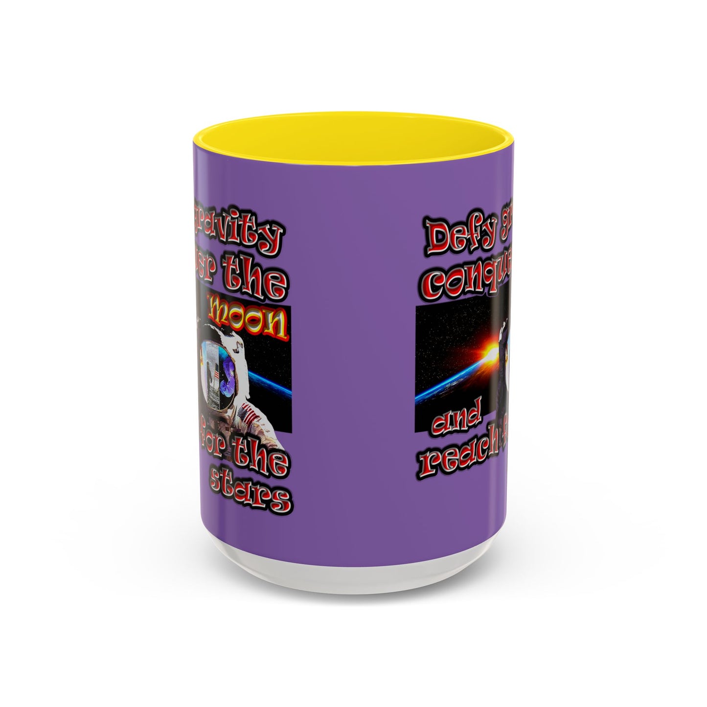 defy conquer reach - Accent Mug (light purple)