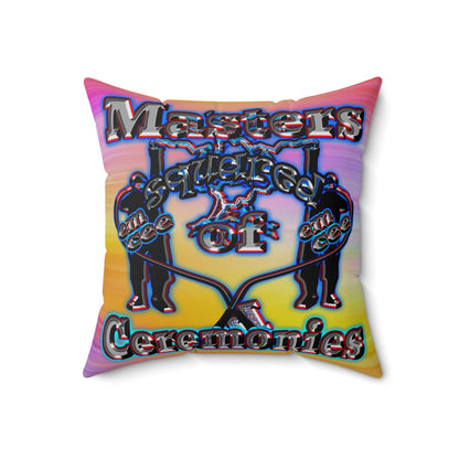 em cee squared - Spun Polyester Square Pillow - (color blur)