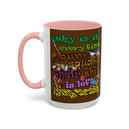 the bum's shit - Accent Mug (brown)